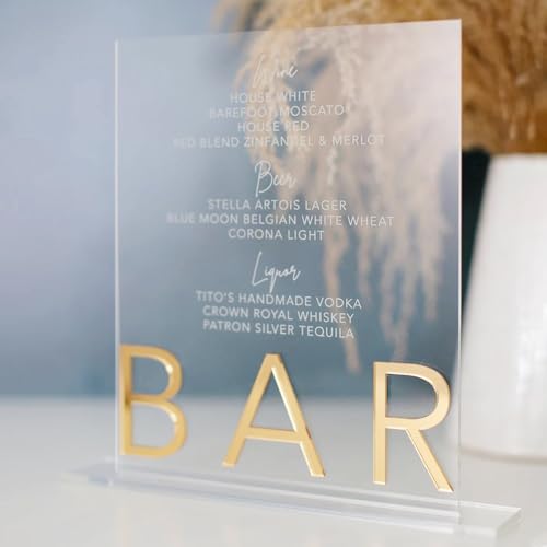 8x10 Inch Blank Clear Acrylic Sign with Stand - color: Clear, size: 8x10 Inch