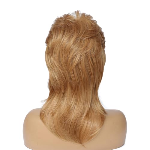Adequate Mullet Wig for Women, Joe Dirt,Emo Wig,80s Costumes Fancy Party Accessory Cosplay, Halloween x (StrawberryBlonde) - color: A-Strawberry Blonde