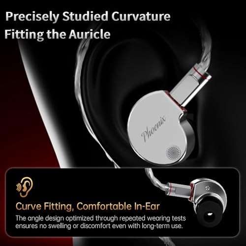 CCA Phoenix in-Ear Monitor Headphones, Dual-Magnet Dynamic Driver IEM with HiFi Clear Sound & Deep Bass, Full-Metal Professional Gaming Earbuds for Musicians, Singers, and Audiophiles(3.5mm Plug) - color: Purple, style: With Mic,3.5mm