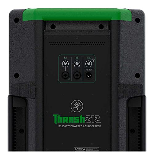 Mackie Thrash 212 1300-watt 12-inch Powered Loudspeaker with 12" Woofer, 1" Titanium Compression Driver, and Thermal Limiter with EMB Speaker Stand and Cable Thrash212 Bundle