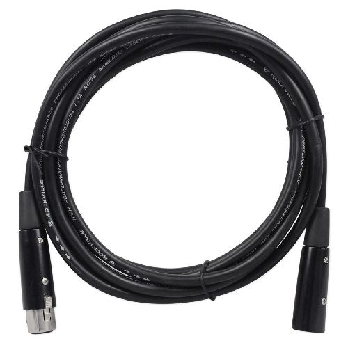 Rockville RDX5M10 10' 5-Pin Male-Female DMX Lighting Cable, 100% OFC Copper - size: 10 Ft- 5 Pin