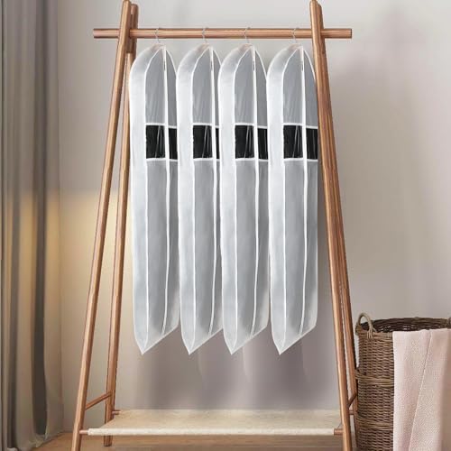 Zilink Clear Suit Coat Bag for Storage Dress Bags for Hanging Clothes 50 in - size: 50"-2pcs-Clear
