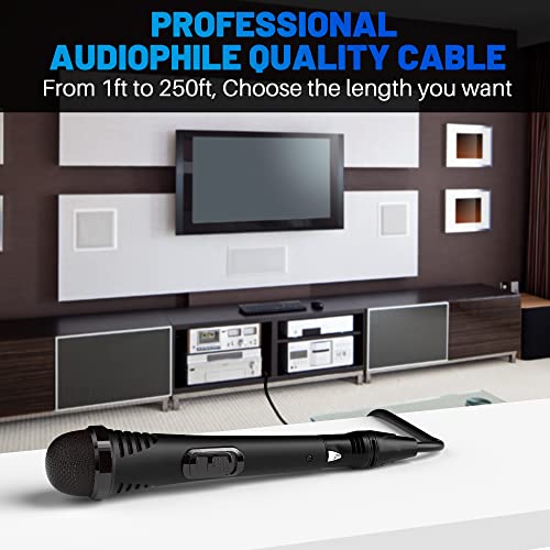 Kxable XLR Microphone Cable 25 Feet, 3 Pin Shielded Balanced Male to Female Mic Cord, Zinc Alloy Shells, OFC, Heavy-Duty Patch Cable for Amplifier, Speaker, Mixer with 5 Cable Ties - size: 25 Feet, style: 1-Pack