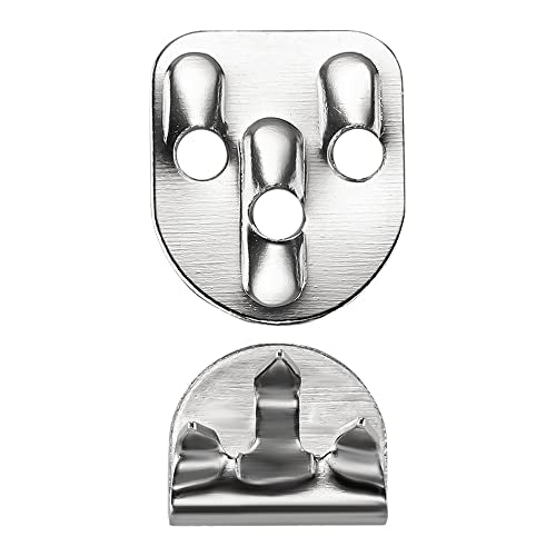 Nickel Sets of 4 Metal Hooks & Eyes Closure No Sew Heavy Duty Clothing Fasteners Waistband Hook and Bar Closure Clasp Ideal for Trousers Pants Suit Crafts DIY
