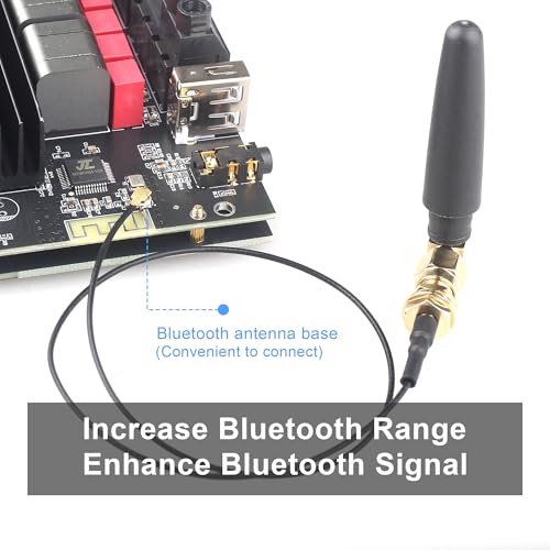 100W+100W Amplifier Board with Treble and Bass Control, DC 9-24V, BT and AUX Inputs, 2.0 Channel Stereo AMP Board for DIY Wireless Speakers, Password Free (ZK-1002T Black) - color: ZK-1002T BLACK