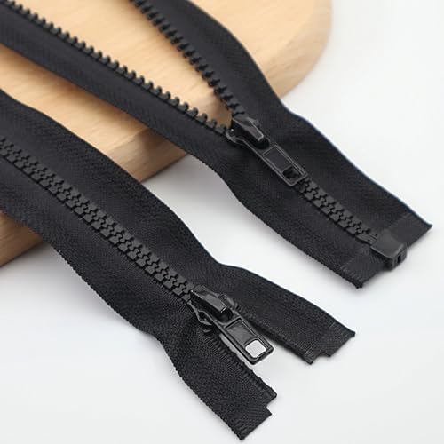 YIGUANXIN 2PCS #5 27 Inch Black Separating Jacket Zippers for Sewing - color: Black, size: 27"