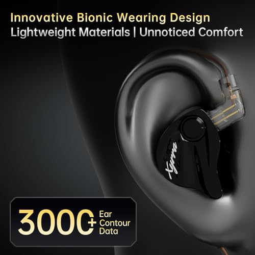 CCA Xyrra Dual Driver in-Ear Monitor Headphones,1DD+1BD HiFi IEM Earphones,Wired Gaming Earbuds for Gamers Musicians - color: Black, style: With Mic,3.5mm