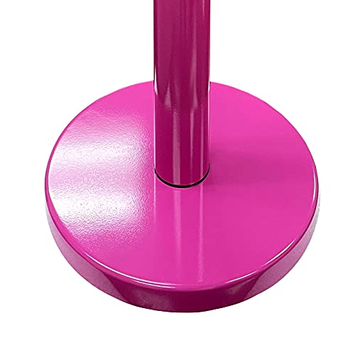 VIP Crowd Control Retractable Belt Stanchion Queue Safety Barrier Set, 36" Ht, 78" Belt (2 M.Pink Posts Black Belt) - color: 2 M.Pink Posts Black Belt