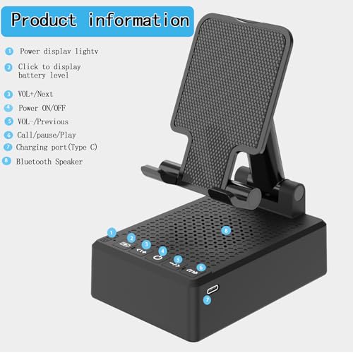 Birthday Gifts for Mother Father ,Cell Phone Stand with Wireless Bluetooth Speaker and Antislip Base HD Surround Sound for Home and Outdoors with Bluetooth Speaker for Desk Compatible with iPhone