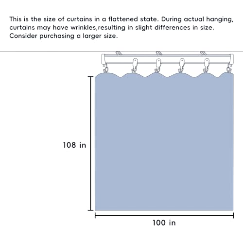MaKefeile Room Divider Curtains Total Blackout Privacy Curtain Panel Room Thermal Insulated Noise Reduction Curtains for Bedroom Window Living Room Ceiling Track Curtain W 8.3 ft × H 9 ft Dark-Grey - color: Dark-grey, size: 100"W x 108"L (Pack of 1)