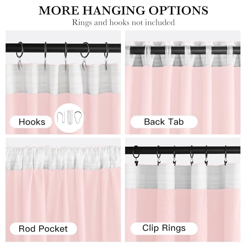 NICETOWN Baby Pink Velvet Room Darkening Curtains 96 inch Long - color: Baby Pink, size: 52"W x 96"L (Pack of 2)
