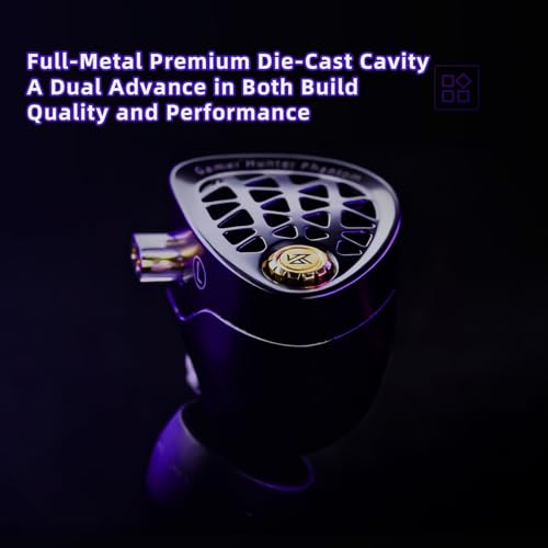 KZ Phantom in Ear Monitor, Gaming Wired Earbuds with Full-Metal Cavity, Clear Sound & Deep Bass, Secure Fit Earphones for Audio Engineers, Musicians (Mic)