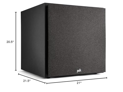 Polk Audio Monitor XT12 12" Powered Subwoofer, Deep Bass (Midnight Black) - style: 12" Subwoofer (XT12)