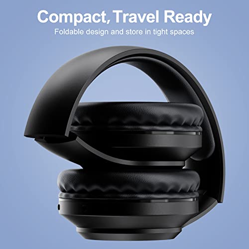 X5 Rechargeable Wireless FM Radio Headphones,Bluetooth Mowing Headset | Built in Mic, Excellent Reception, LED Display, Over Ear Soft Earmuffs, FM Receiver for Meeting, Works, Hiking, Jogging - color: X5-BT-Black
