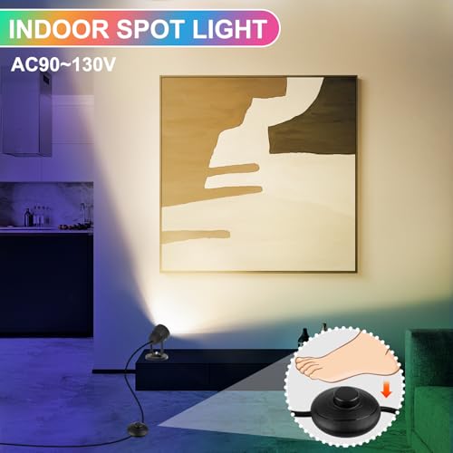 T-SUN 2 Pack LED Spot Lights Indoor with Smart APP & Remote,16M Colors - size: 2 Pack