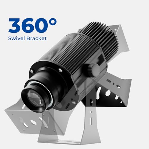 90W GOBO Logo Projector for Business, IP67 Waterproof | Custom GOBO Display, Remote Control, IP67 Waterproof, Rust Resistant Housing, Stores, Hotels & Events