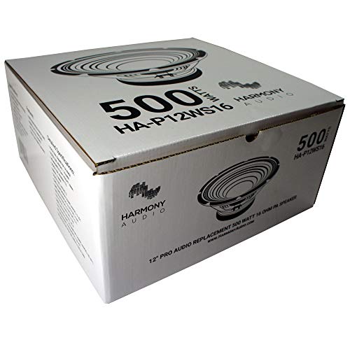 Harmony Audio 12" Raw Replacement PA Woofer 500W 16 Ohm 48oz Magnet 2-Pack - size: 16 Ohm, style: Two Pack