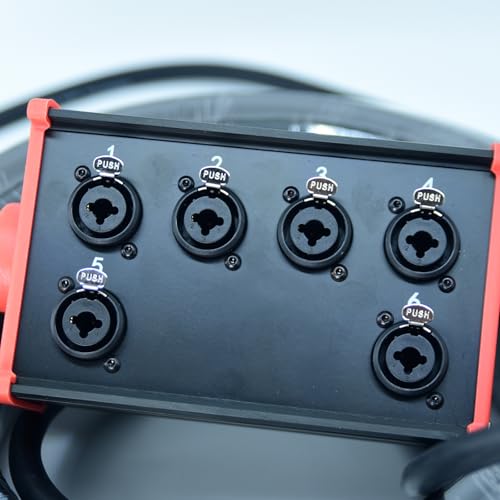Arklove 6-Channel Low Profilemale XLR 1/4" TRS Female Send Sub Combo Splitter Snake Cable 50ft - size: 50ft