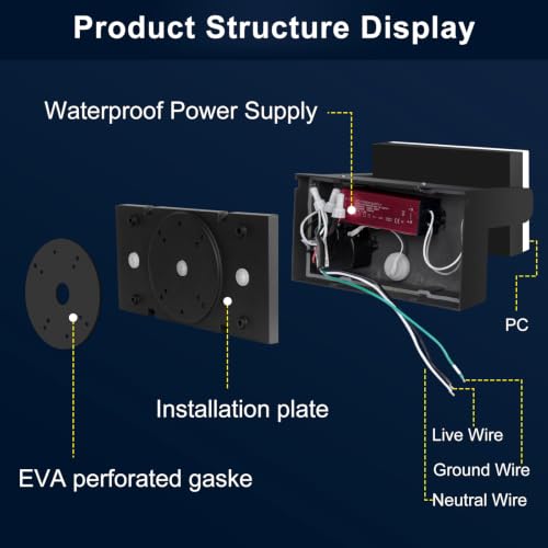 60W Motion Sensor Outdoor Wall Lights 360° Rotatable LED Panel 5000K - size: 60W-Motion Sensor