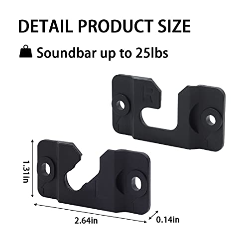 Tendodo 1 Pair of AH96-03064A Wall Mount Bracket for Samsung Soundbar HWJ355 HWJ450 HW-J355 HW-J450 HW-J355/ZA HW-J355/ZP HW-J450/ZA HW-J450/ZP