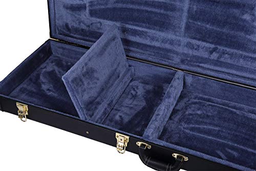 Crossrock Wooden Hardshell Case for Jazzmaster/Jaguar Style Electric Guitars, Black(CRW600JMBK) - color: Black, style: Jazzmaster