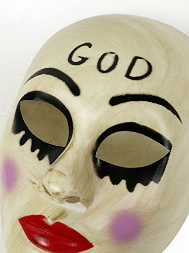 HOMELEX The Purge Anarchy Horror Mask Halloween Party James Sandin Masks Props Movie Costume - color: White