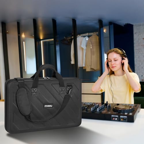 Lightweight Molded Hard Storage Case Fits for Pioneer RX, SX, SX2, SX3, Denon MC7000, FLX6 (L-27.2x 15.7 x 4 Inch) - size: DDJ-FLX6/SX2/SX3