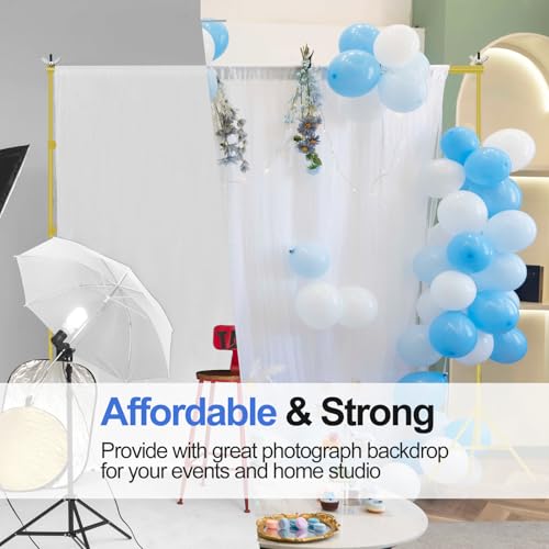 EMART Backdrop Stand 10x10FT Adjustable Back Drop Stand for Party -Gold - color: Titanium Gold, size: 10x10ft