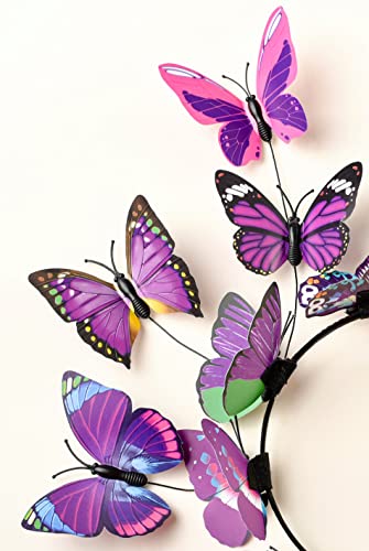 Zivyes Butterfly Fascinator Hats Women Monarch Tea Party Headband Alice in Wonderland Hat Derby Halloween Costume - color: B-purple
