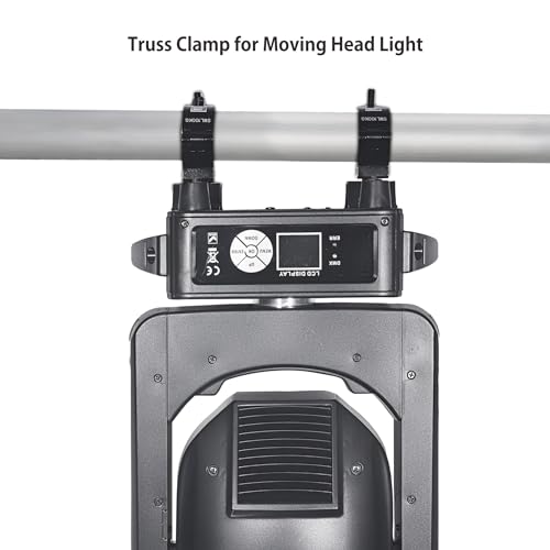Truss Clamp Black 2 inch, 10PCS Rualin Premium Stage Light Clamps 50mm with TUV Certified, Heavy Duty 100kg 220lb Aluminium Lighting O Clamps, Fit for 48-52mm OD Tube/Pipe