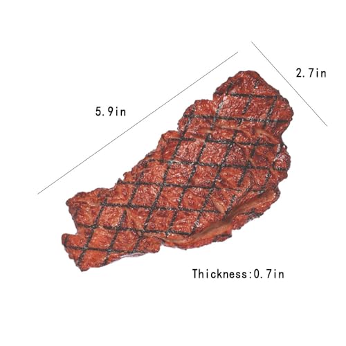 SDCYOW Artificial Steak Fake Steak Simulation Food Fake Cooked Roast Beef Meat with Artificial Cherry Tomatoe for Home Kitchen Market Display Photography Props - color: 1Pack w/h Cherry tomato