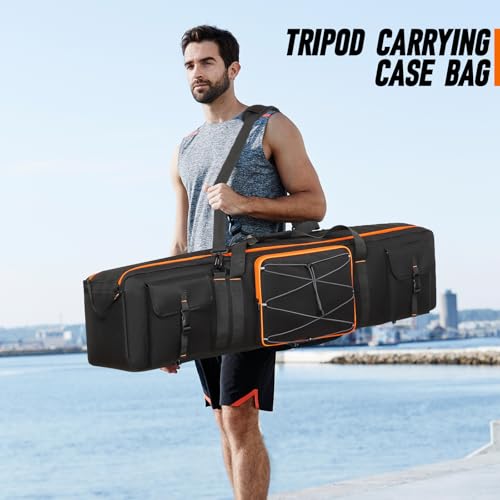 Tripod Carrying Case,Tripod Light Stand and Photography Lighting Kit Bag,Photo Studio Equipment Large Carrying Bag with Removable Padding (40 * 9.8 * 9.6in) - size: 40*9.8*9.6in