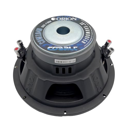 ORION CBW104D Cobalt Series 10" Car Subwoofer, 1200W, Dual 4 Ohm | 1200W Max, 300W RMS, 2" OFC Voice Coil, UV-Coated Cone, Foam Surround, Car Audio, System, Sub Boxes - style: 10" DUAL 4 OHM