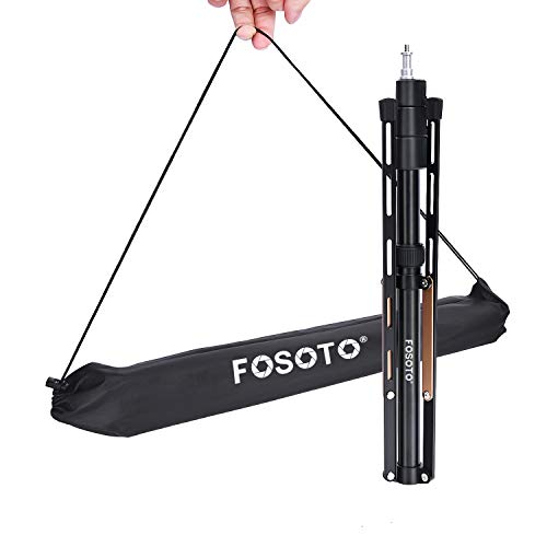 FOSOTO 75in Fold Video Tripod Light Stand Super Lightweight Compact for Speedlight, Flash, Umbrella, Softbox, Filming Product Portrait Shooting Lighting Stand
