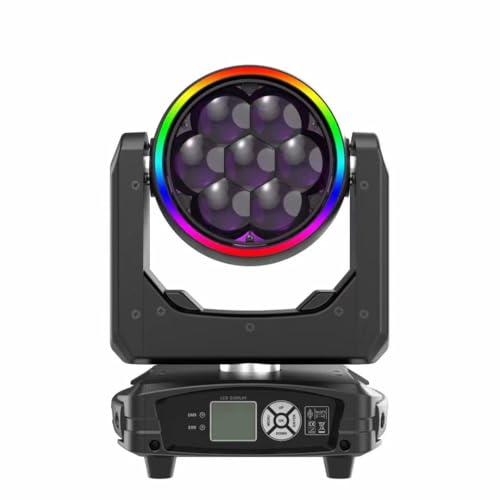 300W Moving Head DJ Light 7x40W LED Stage Lights RGBW Beam & Wash & Halo DMX512 Sound Activated for Parties Club Disco Events Wedding Church Opera