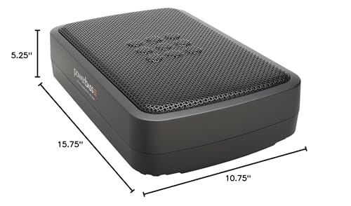 PowerBass PB-US62 - Compact Amplified Subwoofer System - Dual 6" Subwoofers w/Remote Gain Control