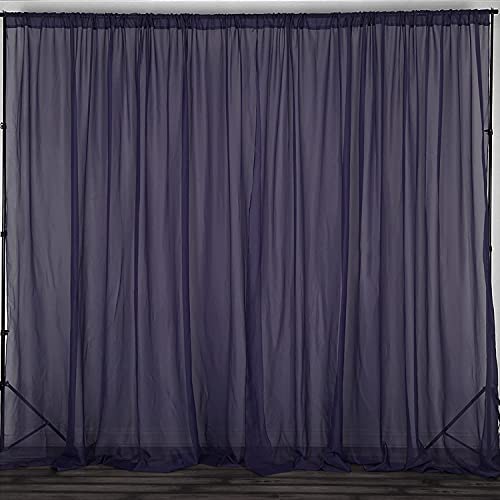 Fire Retardant Resistant, Sheer Voile Chiffon Fabric Draping Panels | Voile Fabric - 120" Wide | Use for Backdrop Curtain (1 Panel Seamless 10 Feet Wide x 8 Feet Long, Eggplant) - color: Eggplant, size: 1 Panel Seamless 10 Feet Wide x 8 Feet Long