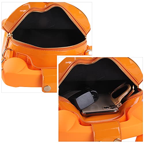 SUKUTU Telephone Shaped Purse Shoulder Crossbody Tote Bags Women Retro Phone Top-Handle Handbags for Girls - color: Orange