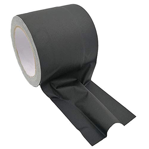 Electriduct Tunnel Tape with Non-Adhesive Center Channel Path for Cable Management Gaffer's Tape 4" x 100 Feet (33 Yards) Black/Yellow High Visibility Safety Stripe - color: Black/Yellow, size: 4 Inch x 100 Feet