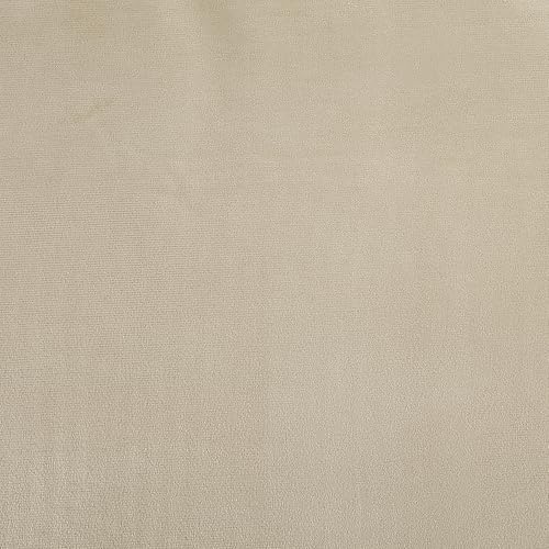 Sun Zero Hampshire Velvet Noise Reducing Thermal Extreme 100% Total Blackout Back Tab/Rod Pocket Curtain Panel, Ecru Off-White, 50" W x 108" L (1 Panel) - color: Ecru Off-white, size: 50"W x 108"L (Pack of 1)