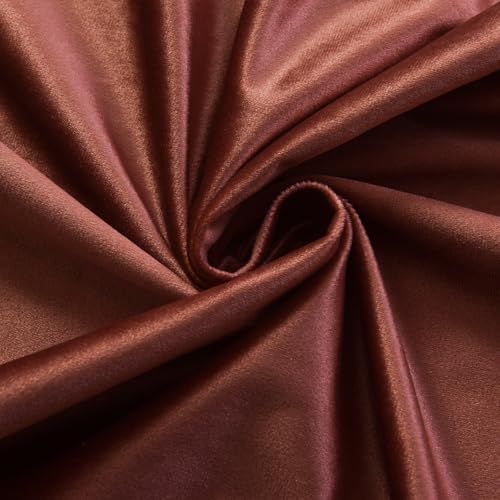 Velvet Tie Top Room Curtain Set- Dusty Rose Bow Tie Design Drapes for Living Room/Bedroom W52 x L96-inch, 2 Panels - color: Dusty Rose, size: 52"W x 96"L (Pack of 2)