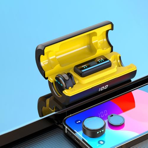Caiord Wireless Lavalier Microphone for iPhone Android, Content Creator - color: Yellow