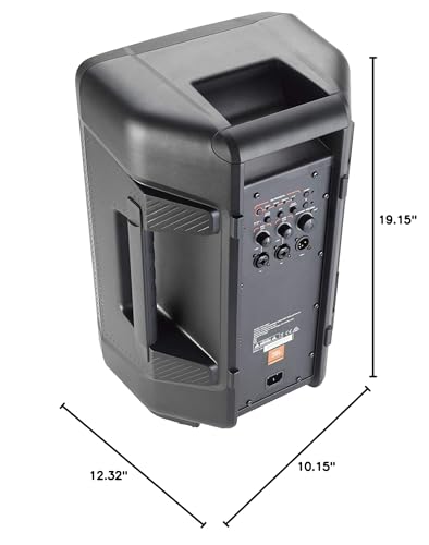 JBL Professional IRX108BT Powered PA Speaker, Portable Loudspeaker with Bluetooth, 8 Inch Woofer, 1300 Watt, Mobile DJ, Musicians, Small Venues, Ceremonies and Sports Events, Black - size: 8", style: Two Way Speakers