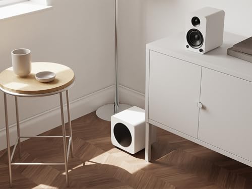 Kanto SUB6 Compact Sealed Powered Subwoofer with 6 Inch Woofer (Matte White) - style: Matte White