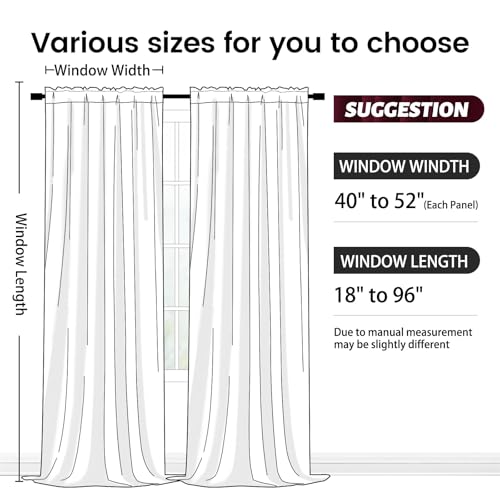 SimpleHome Red Velvet Curtains 90 Inches for Living Room Rod Pocket | Luxury Blackout Velvet Curtains,Thermal Insulated 2 Panels Room Darkening Drapes,Velvet Bedroom Curtains,W52 x L90,2 Panels - color: Red, size: 52"W x 90"L (Pack of 2)