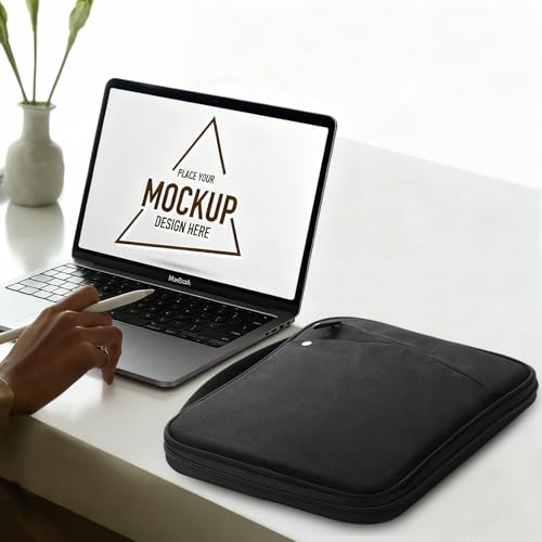 MoKo 13-14 Inch Laptop Sleeve Bag Padded Protective Carry Case with Handle | Fits Mac Neo 13-inch A18 Pro, Mac Pro 14-inch M5/M4/M3/M2/M1 and Air 13-inch M5/M4/M3/M2/M1, Black - color: Black, size: 13-14 inch