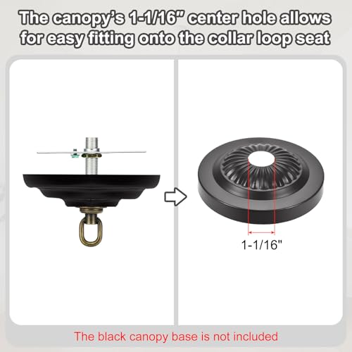 2 Set 4" Universal Light Fixture Cross Bar Kit 1/4 IP Bronze | Center Ceiling Light Plate Mounting Hardware Repair Set - color: Bronze