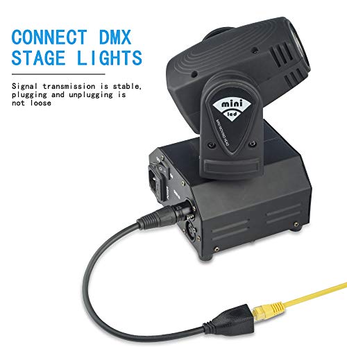 XLR 5 pin RJ45 Adapter Cable-XLR 5 Pin Male & 5 Pin Female to RJ45 Female DMX Ethernet Adapter Converter Cable(1SET/ 2PACK) - color: 5PMF -RJ45