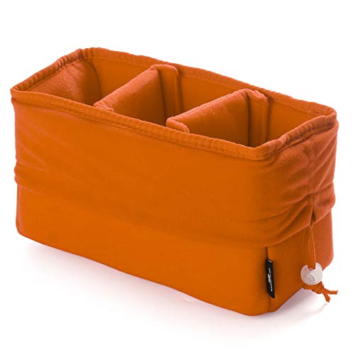Koolertron Shockproof Camera Photo Bag for SLR TLR Camera Insert Partition Padded Case,Can be Put Directly Into the SLR Camera Bag With Freely Adjustable Compartment - color: Orange