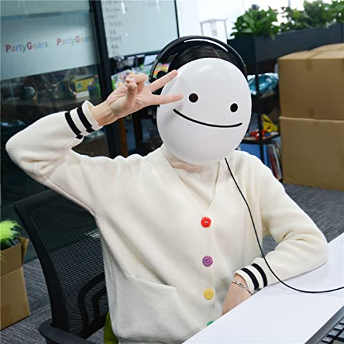 RRANYF Dream Mask, Halloween White Mask, The Dream Mask Music Song Video Same, Singers Mask, Party, Dance, Cosplay Props